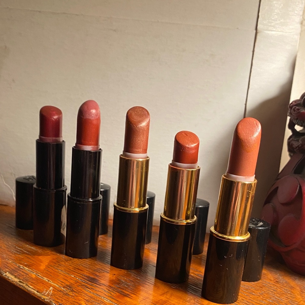 Vintage Lancôme Set of Five USED Lipstick Tubes- For Collectors -Discontinued
